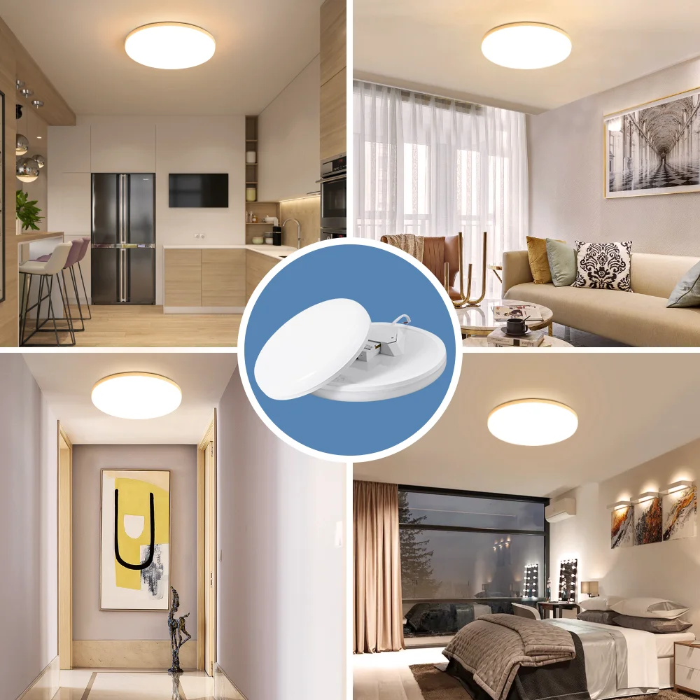 Imagem -06 - Minimalista Ultra Fina Luz de Teto Led Lâmpada do Quarto Sala e Cozinha 110v 220v 50w 30w 20w 15w