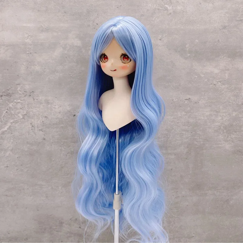 New 1/3 1/4 1/6 Doll Wig Colorful Soft Silk Long Curly Hair with Bangs Diy Girl Toys Dress Up Fashion Doll Accessories,no Doll