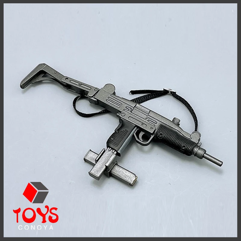 1/6 Scale UZI Submachine Gun Model 8cm Plastic Soldier Scene Accessories Props Fit 12-inch Male Female Action Figure Body