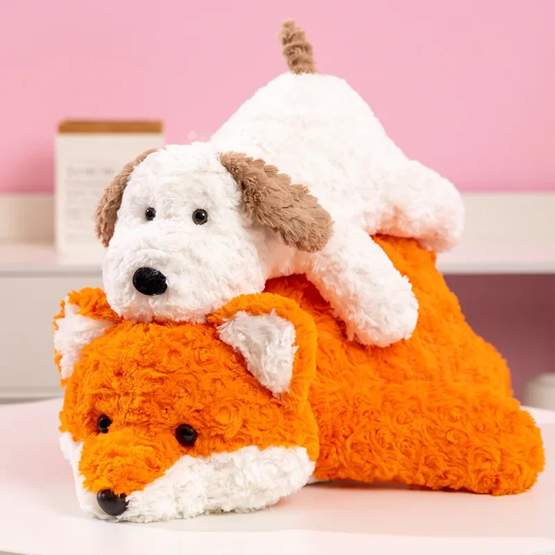 Lying Embrace little dogs crocodiles foxes soft stuffed plush toy for decorate the girl sleeping room