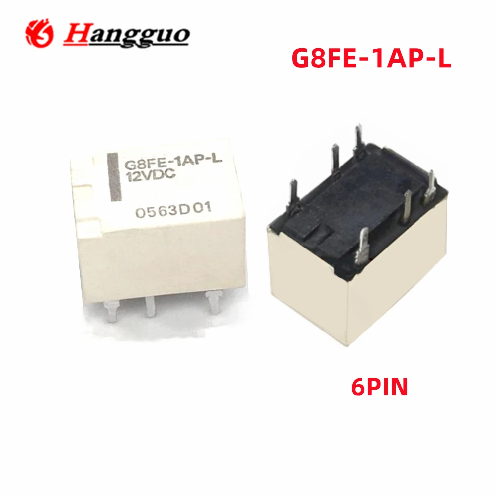 2PCS/Lot Original G8FE-1AP-L 12VDC 6-pin two-group conversion DC electromagnetic power relay for automotive central control modu