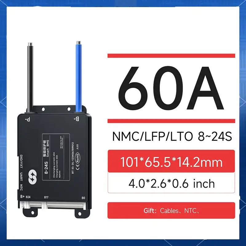 

DALYBMS BT Passive Balance BMS Lifepo4 8S-24S 48V For Scooter Electric Vehicle Power Bank UART Enabled Liion BMS Module 60A