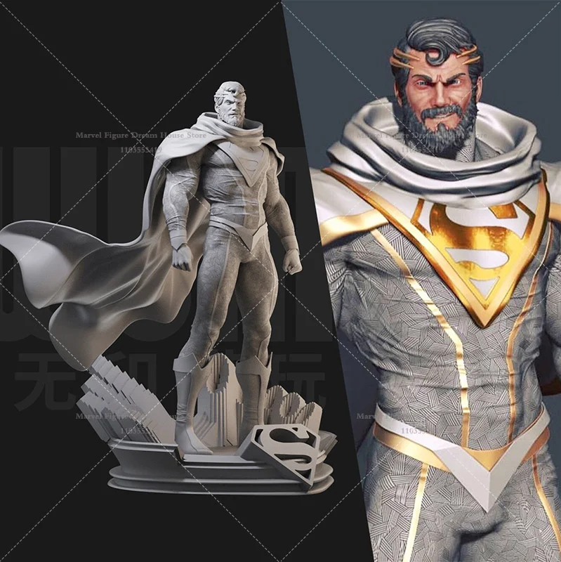 1/24 1/18 Scale DC SupermanจักรวาลหกมิติWorld Forge Maker Hero Destroyer DIY Self-ประกอบเรซิ่นUn-panitedรุ่น