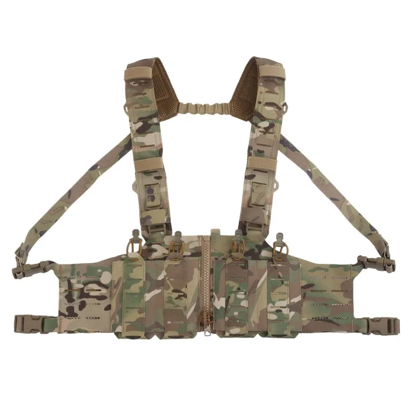 

500D Nylon SF Hunting Vest Adjustable Molle H-harness Chest Rigs Lightweight Zipper Link Fixation Vest With M4 AR Magazine Pouch