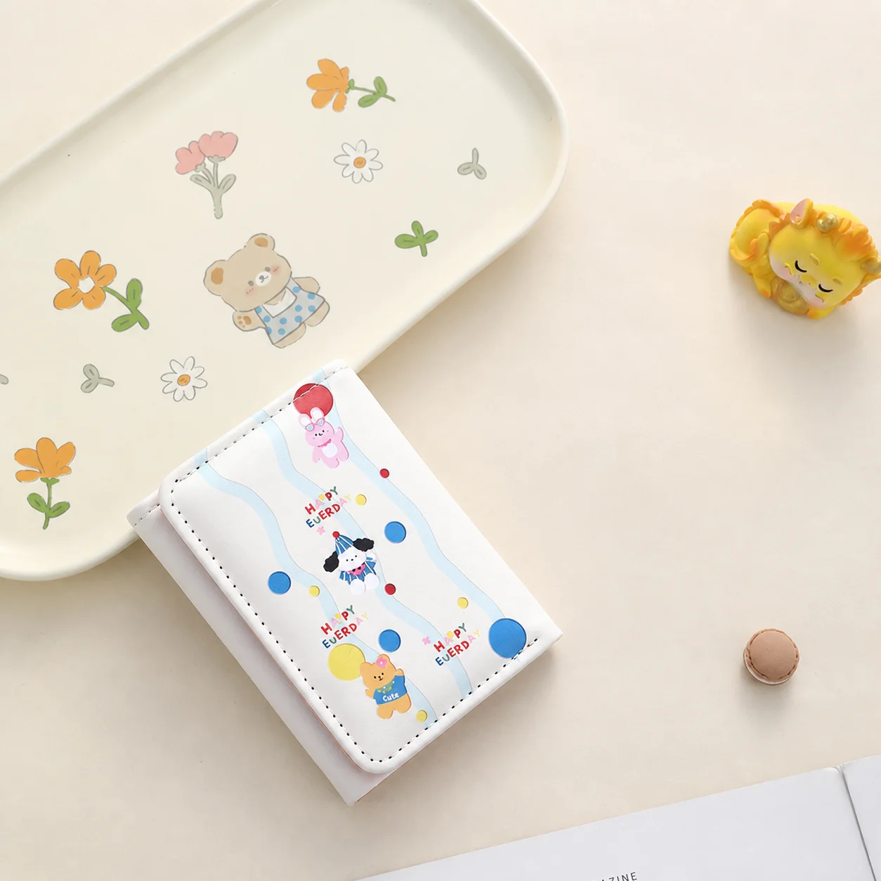 Compact Daily Wallet Neat Stitching Women'S Trifold Short Wallet Rfid Blocking Wallet  For Storing Bank Cards Daily