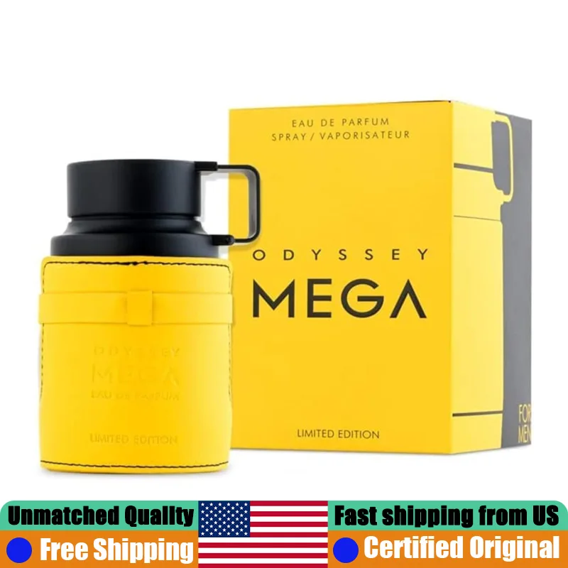 Armaf Odyssey Mega Man EDP Spray 3.4 Ounce Original Arab Perfumes 100 ML Natural Lasting Woody Aromatic Cologne Perfume for Men
