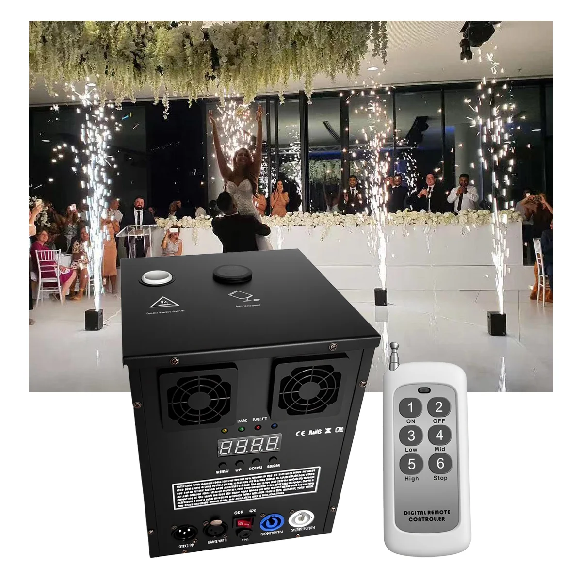 700W Dmx512 Fire Works Sparkul - Confetti Cannon Tube review and price