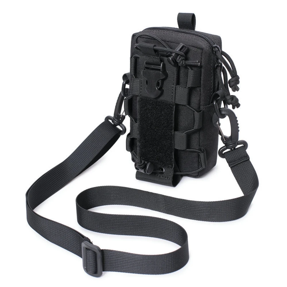 

Tactical Molle Pouch Compact EDC Tool Bag Organizer Waist Pouches for Hiking Mobile Phone Water Bottle with Shoulder Strap