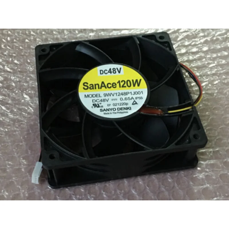 

C 1pc for Sanyo 9WV1248P1J001 12038 48V 0.65A 12CM IP55 rated waterproof fan 4pin
