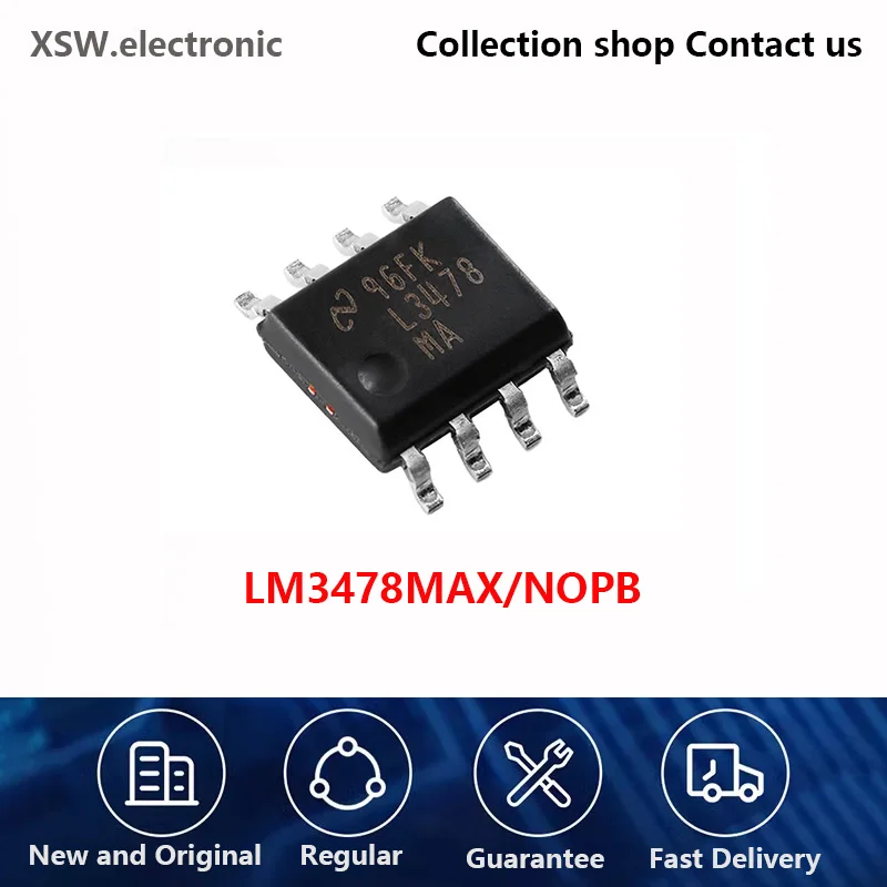 100% New and Original LM3478MAX/NOPB LM3478MA SOIC-8 Low Side N-Channel MOSFET Controller Chip Silkscreen L3478