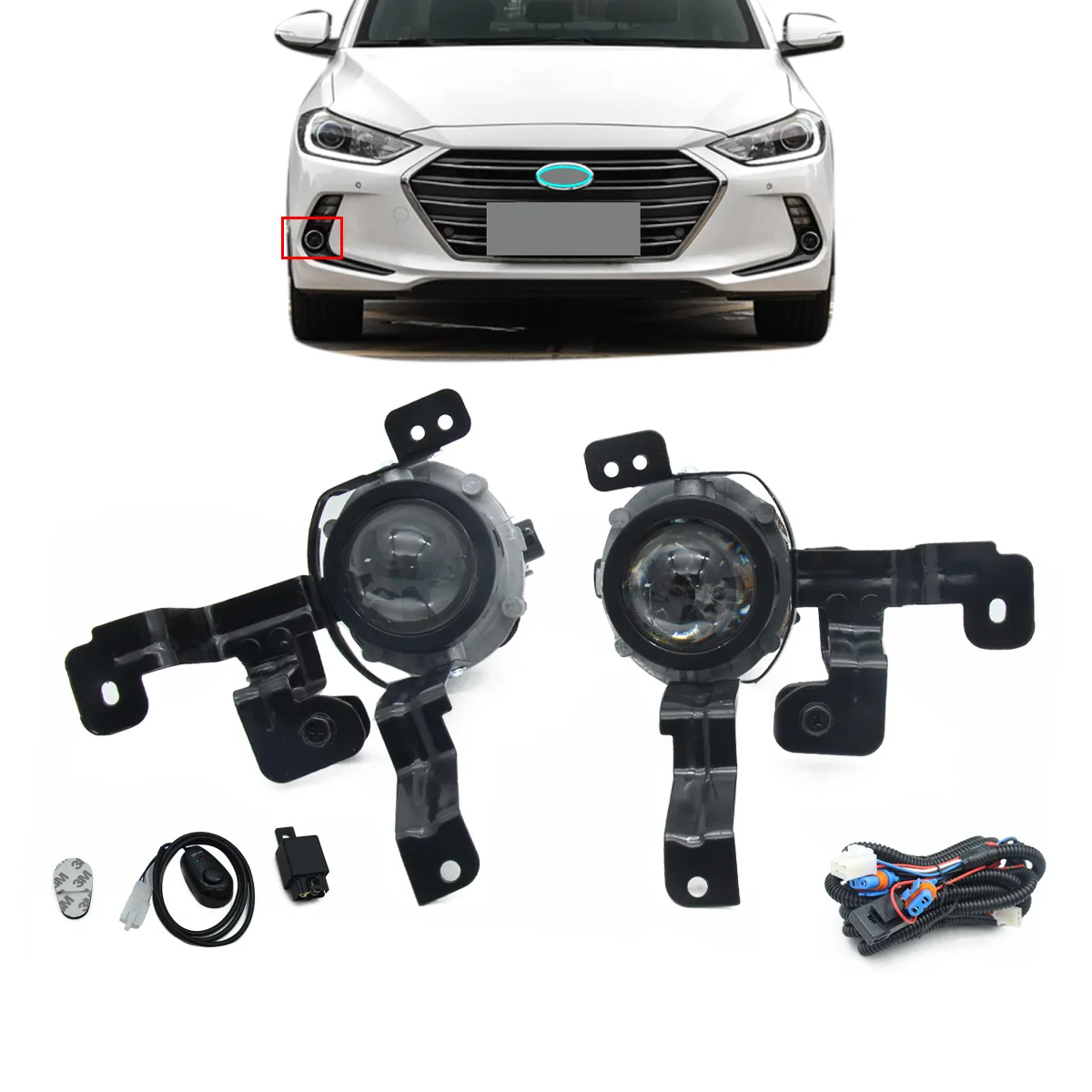 

Applicable to lead Elantra 2016-2019 front fog lamp lens halogen lamp manufacturer wholesale