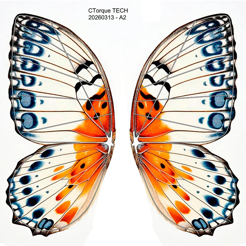 CTorque Lightweight Carbon Rod & Butterfly Wing Fabric DIY Kit for RC Bionic Butterfly (Servos & Flight Controller Not Included)