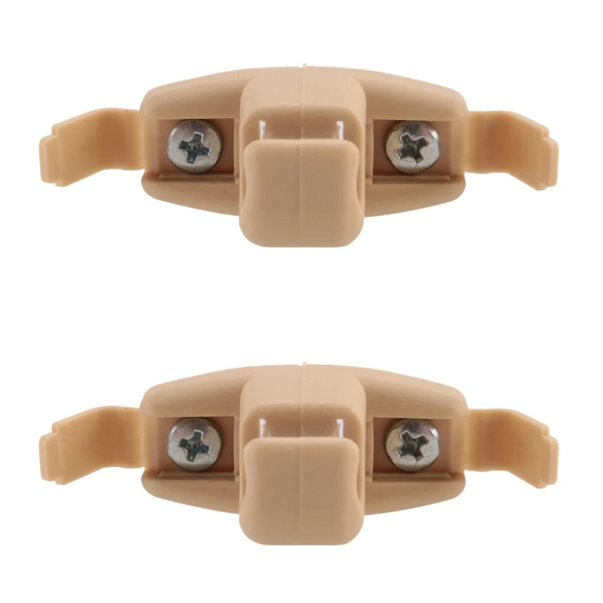 ベージュのサンバイザークリップホルダー、BMW e46 3シリーズ用ブラケット325 m3、2x、51168243575