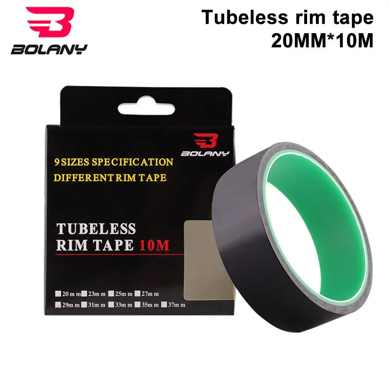 Bolany Bicycle Tubeless Rim Tape 10 Meters Tubeless Rim 20/23/25/27/29/31/33mm For MTB Road Bike Wheel Accessories