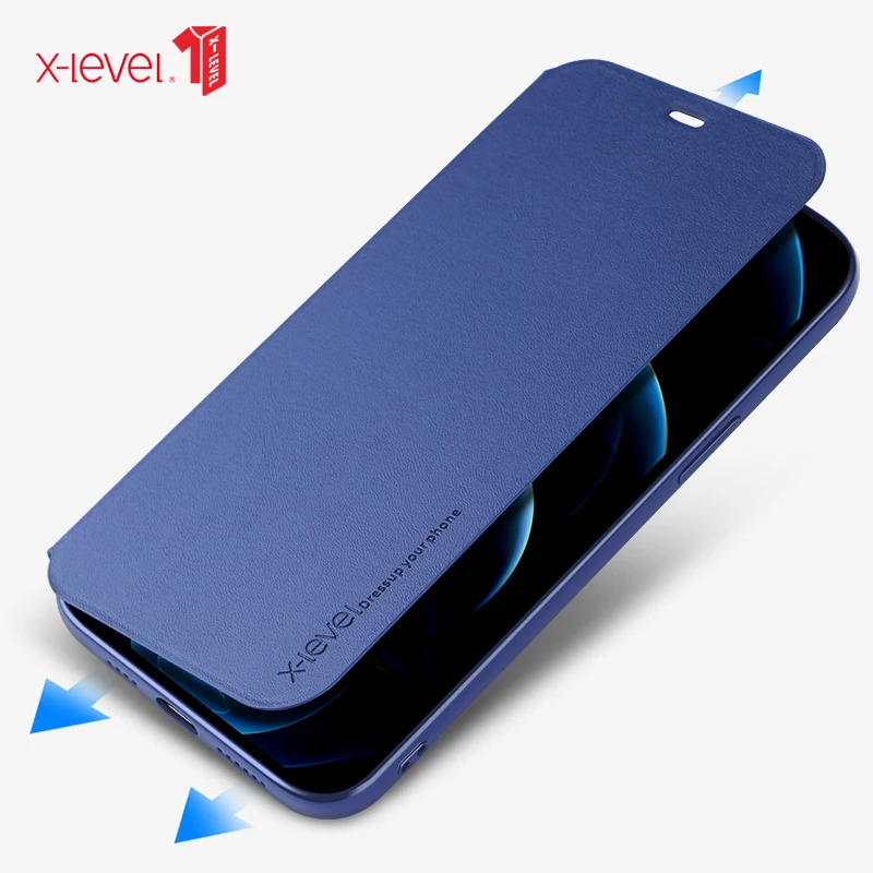 For iPhone 14 Pro Max Case Flip Leather + TPU Protective Back Stand Cover For iPhone 14 Pro Max funda X-Level