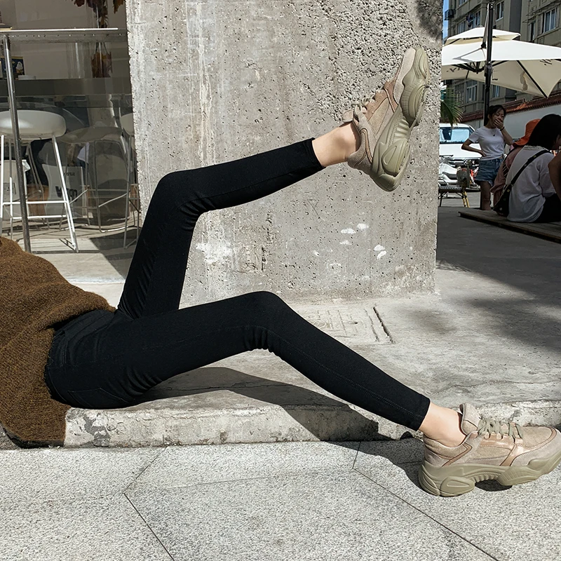 Slimming High Waist Thin Leggings Women's Outerwear Black Magic Bottoms Spring Autumn Summer Versatile Long Pants
