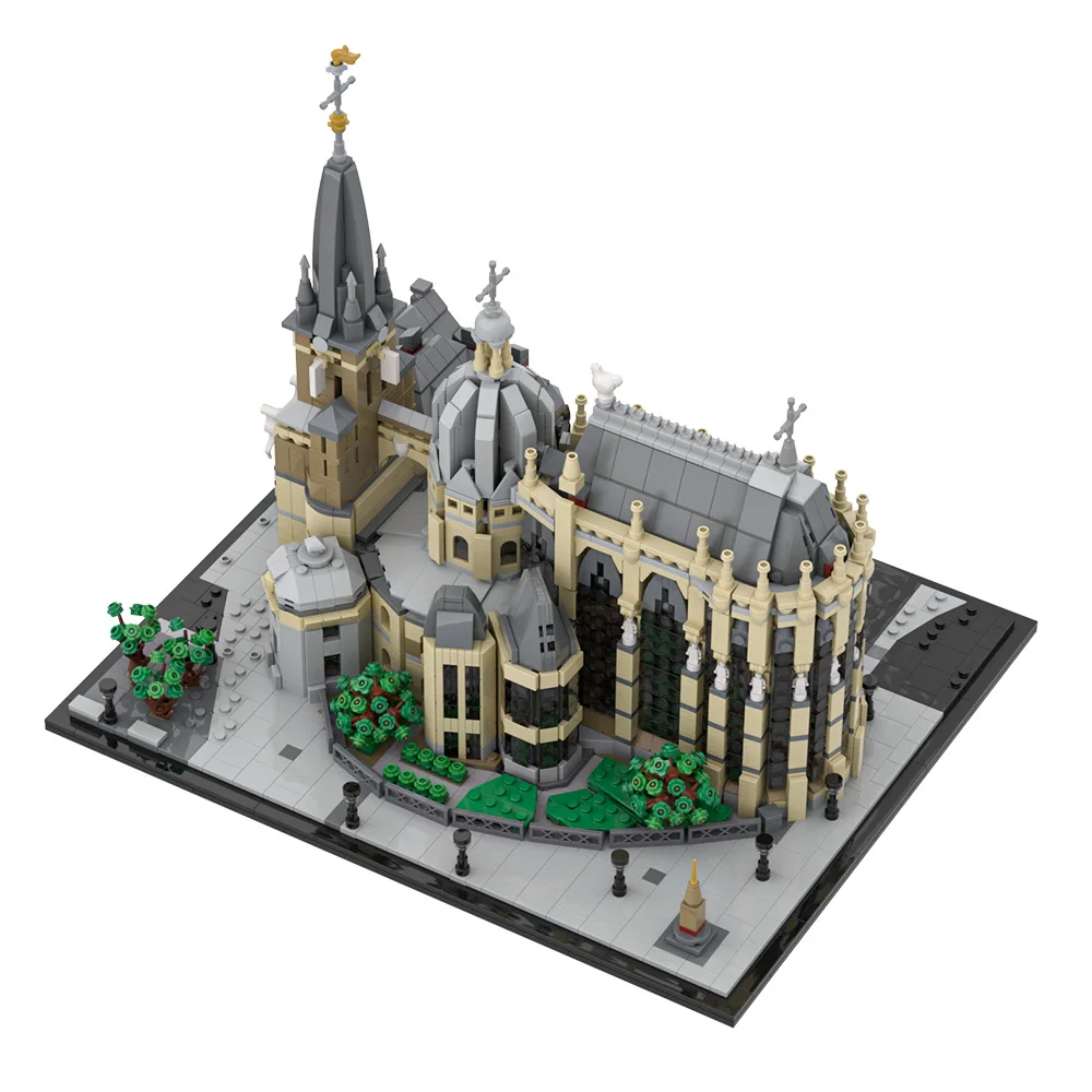 MOC Catedral de Aachen-Mausoleo de Charlemán, bloques de construcción, modelo Mausoleum de Charlemagne, juguetes de ensamblaje, regalos para niños