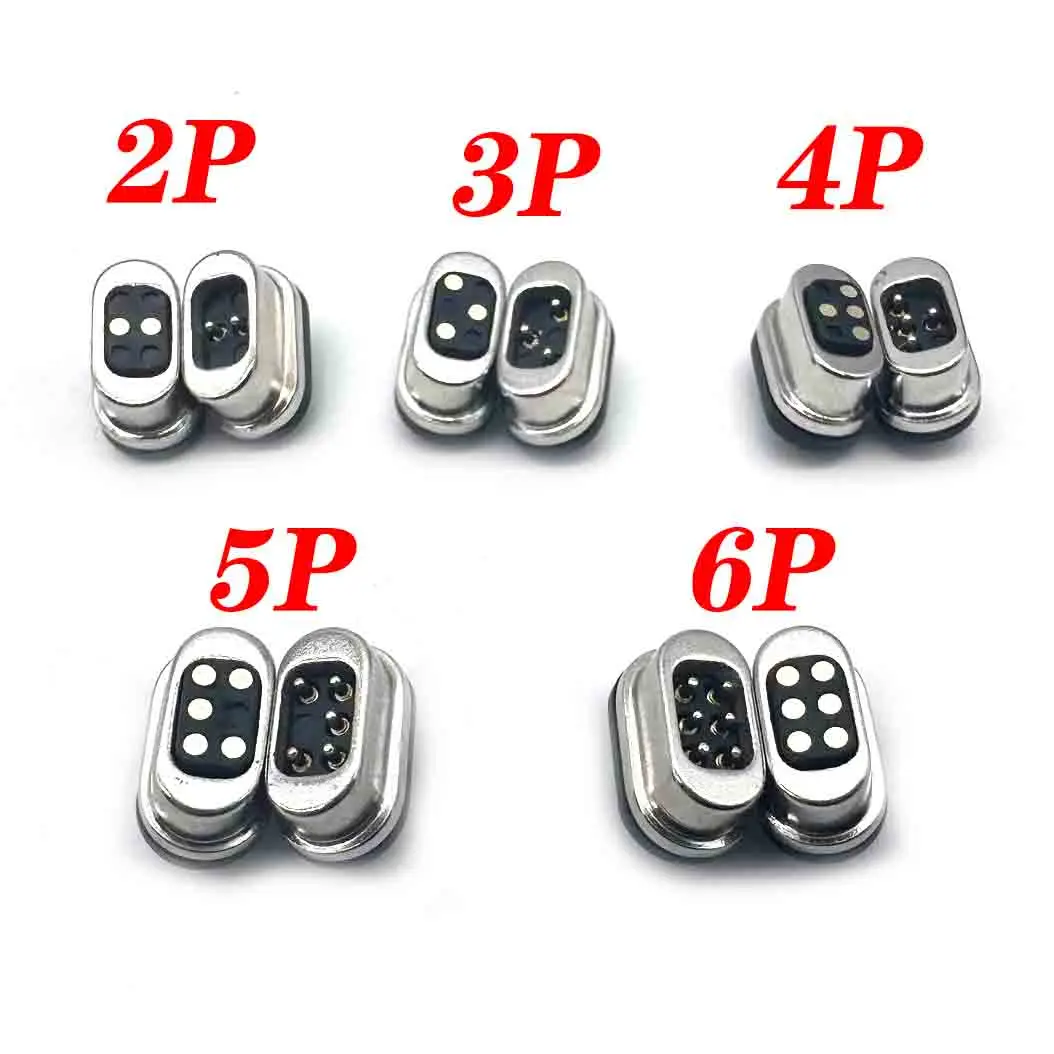 

DC Magnetic Pogo Pin Connector 5V 2A 2Pin 3Pin 4Pin 5Pin 6Pin Spacing 2.54mm Pogopin Male Female Spring Loaded DC Power Socket