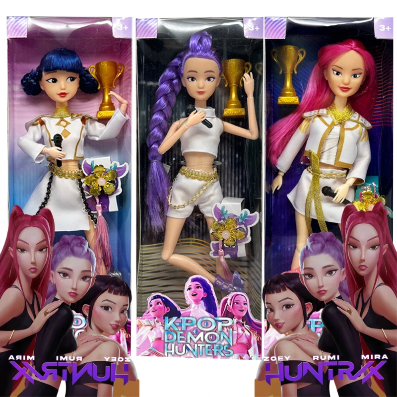 

3 шт. Новая аниме Kpop Demon Hunters кукла ПВХ виниловая фигурка игрушка кукла 11 суставов движутся