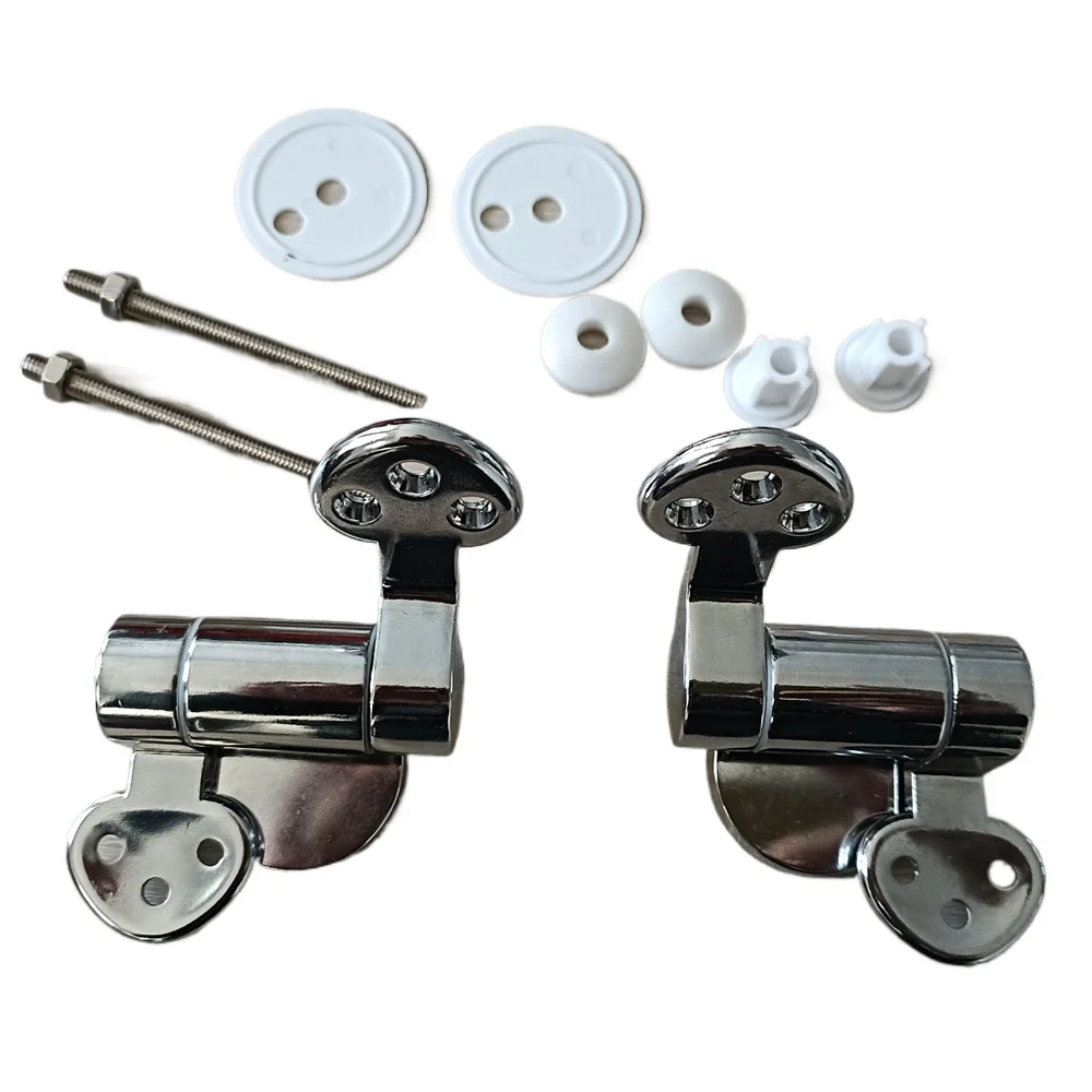 Round Hinge Buffer Toilet Accessories Bathroom Zinc Alloy Toilet Seat Hinge Hotel Motel Slowly Lowering Hinge