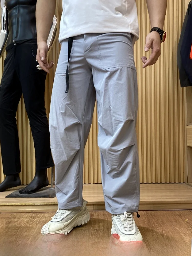 Outdoor Casual Pants Unisex Comfortable Cool Quick Dry Breathable Loose Style Air Force Pants Stereoscopic Cutting Nylon Fabric