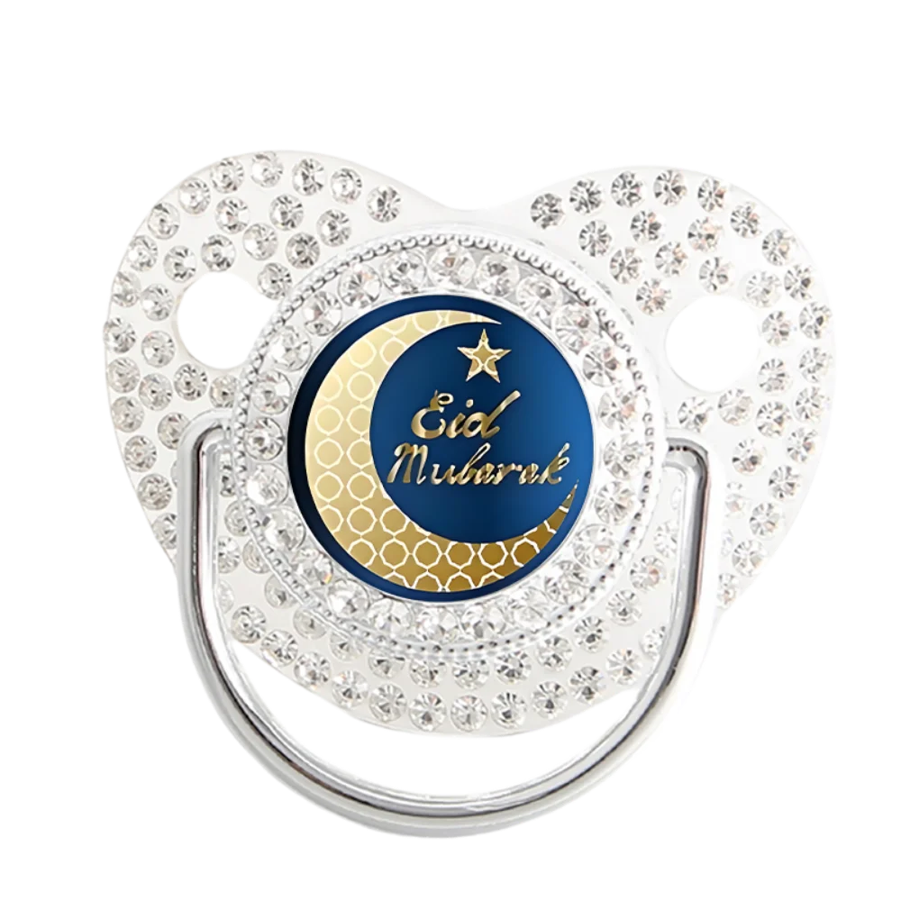 Muslim Print Newborn Pacifier Baby Chewing Nipple Mouth Toy with Dust Cover Silicone BPA Free Cute Teether Photo 0-18M