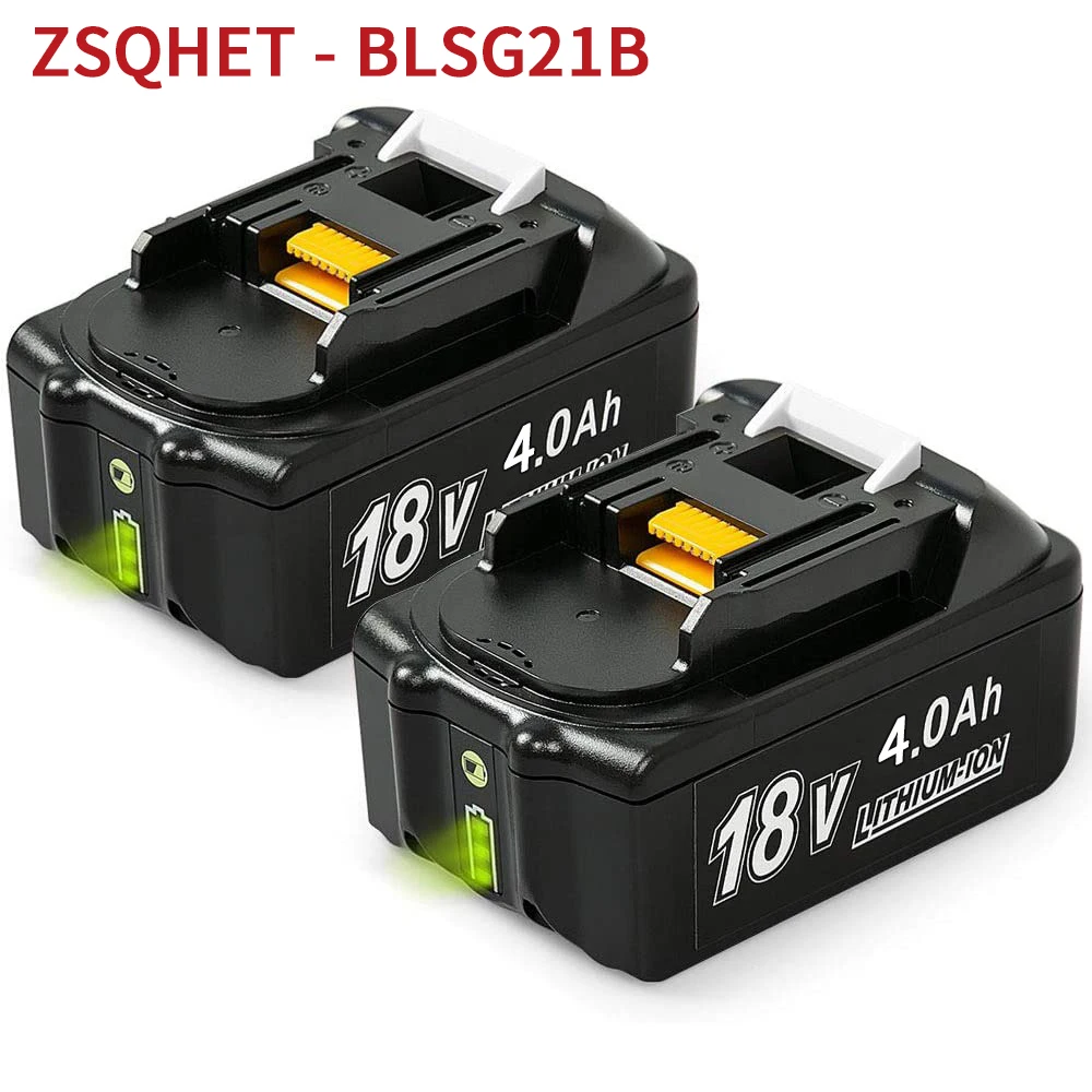 

2Pcs BL1840B 18V 4.0Ah Replacement Battery for Makita Li-ion Battery for BLSG21B Screwdriver/Chainsaw Tool Batteries