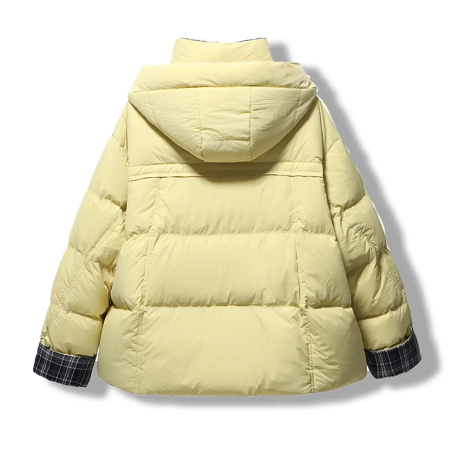 الشتاء النساء مقنعين الأبيض بطة أسفل معطف سترة دافئة سميكة موضة جديدة فضفاضة سميكة الدافئة موضة ملابس خارجية معطف منتفخ أبلى #2