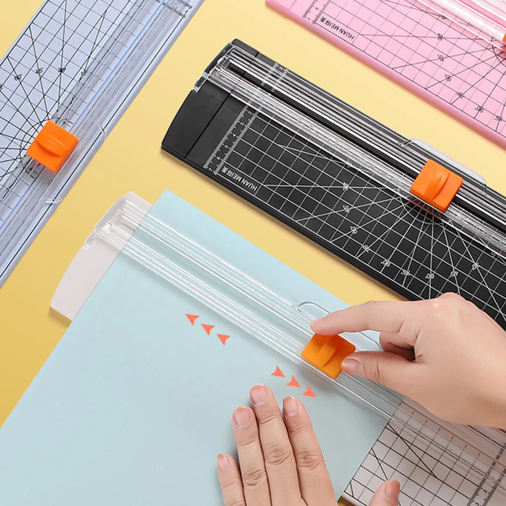 A4 Paper Cutting Cutting Mat Photo Trimmers Machine Guillotine Paper Cutter with Pull-out Ruler Scrapbook Lightweight