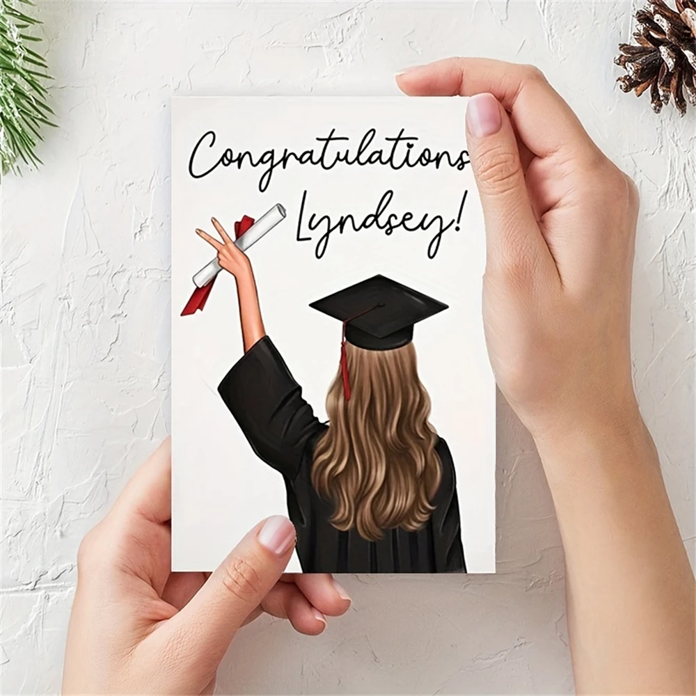 1pc Graduation 2024 Card Graduation Card Greeting Card Congrats Congratulations Grad Class of 2024 2025 Card，with envelope