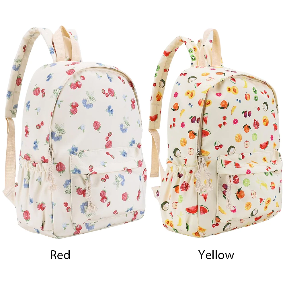 حقيبة ظهر مدرسية من القماش مطبوع عليها زهور للفتيات والنساء، حقيبة ظهر كاجوال للسفر للعمل والسفر والكلية المدرسية الثانوية #5