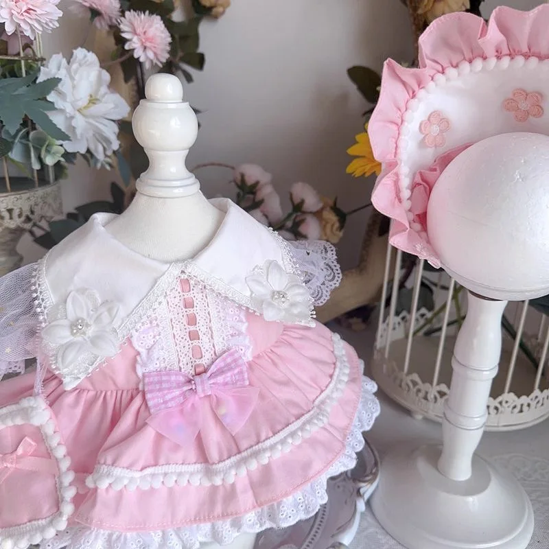 Vêtements de beurre de 20cm, ensemble robe rose, chapeau, livraison gratuite