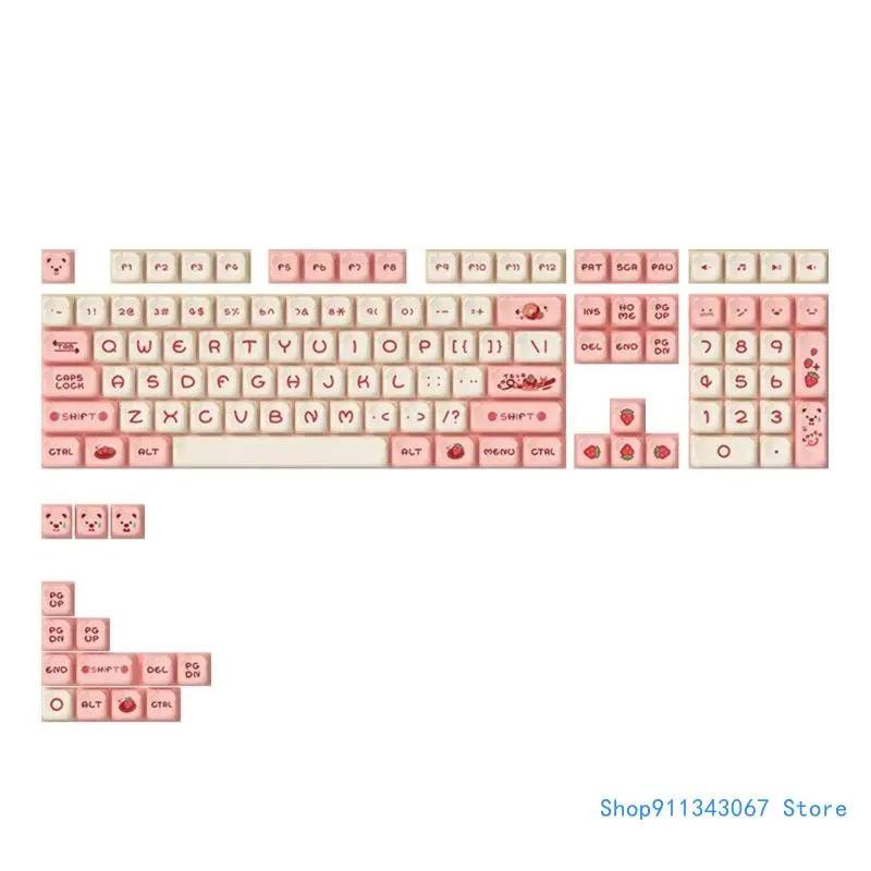 122Key Dessert Bear Keycap OEM Personality Two-color Injection PBT Keycap Drop shipping