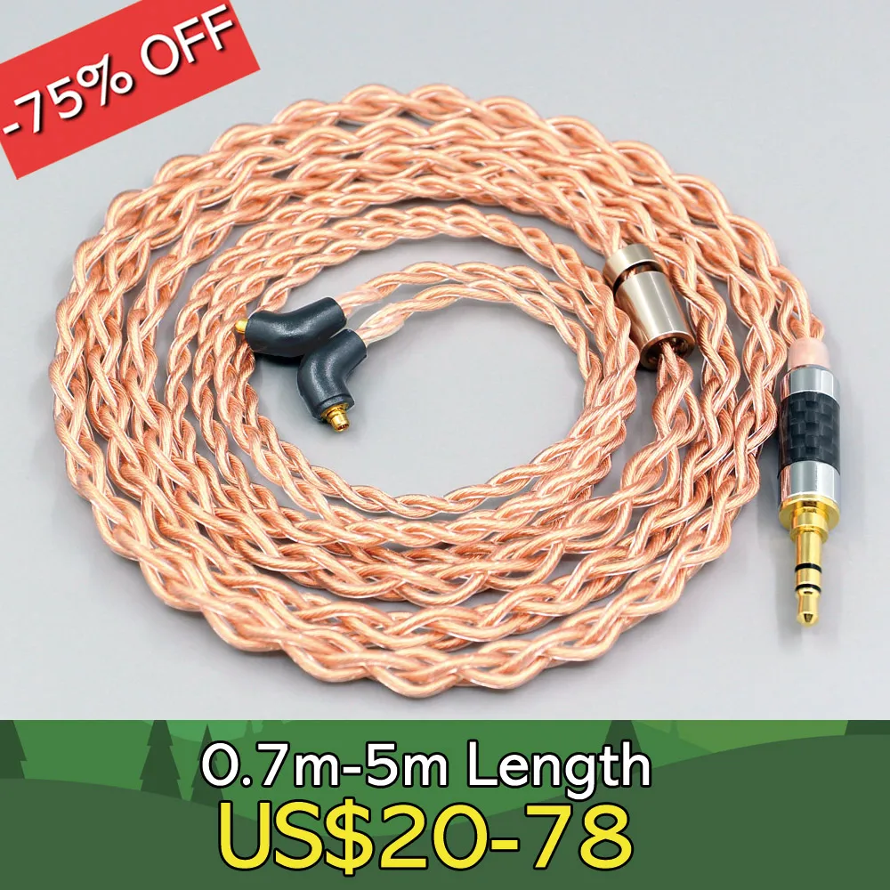 4 Core 1.7mm Litz HiFi-OFC Earphone Braided Cable For Etymotic ER4SR ER4XR ER3XR ER3SE ER2XR ER2SE LN008099