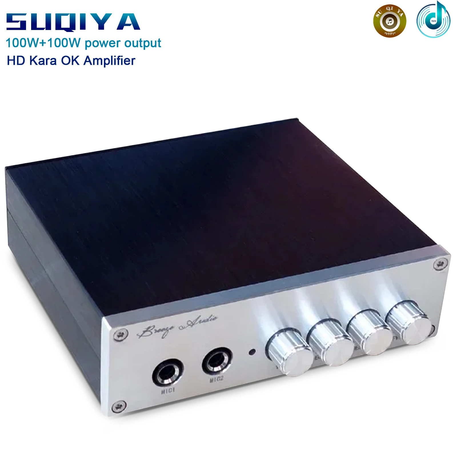 

Single DC 8-25V 100W+100W TPA3116D2 HD Kara OK Amplifier Double JRC5532 pre-op