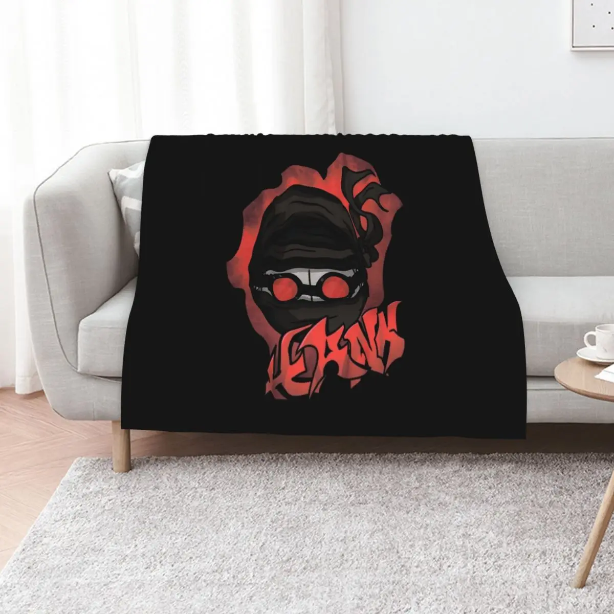 

Madness combat hank head graffiti Throw Blanket Comforter Travel halloween Sofa Quilt Blankets
