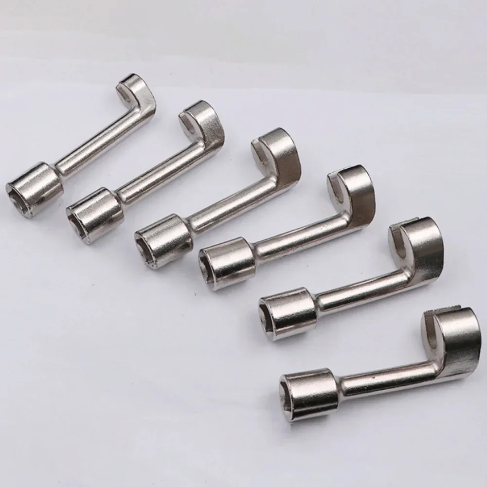 1pc Socket Spanner Drive Diesel Line Socket Wrench 12 14 16 17 18 19mm L-shaped Open-ended Hexagonal Wrench Hand Tools