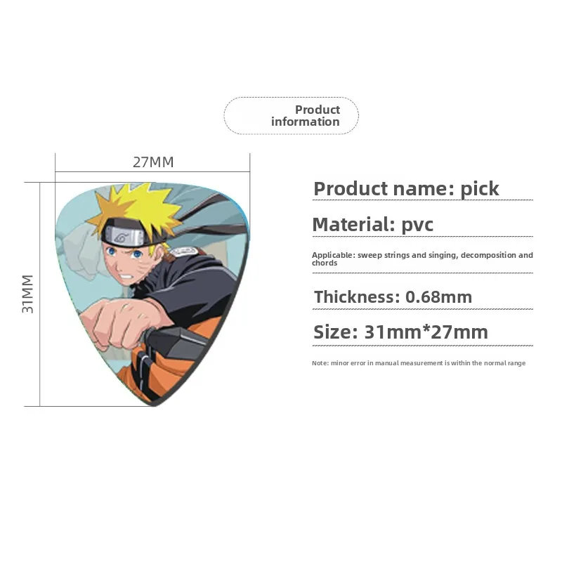 10 Stück Naruto-Gitarrenplektren, niedliche Anime-Akustikgitarre, Bass, Ukulele, Instrumentenzubehör, Zubehör für Musikliebhaber, Geschenke