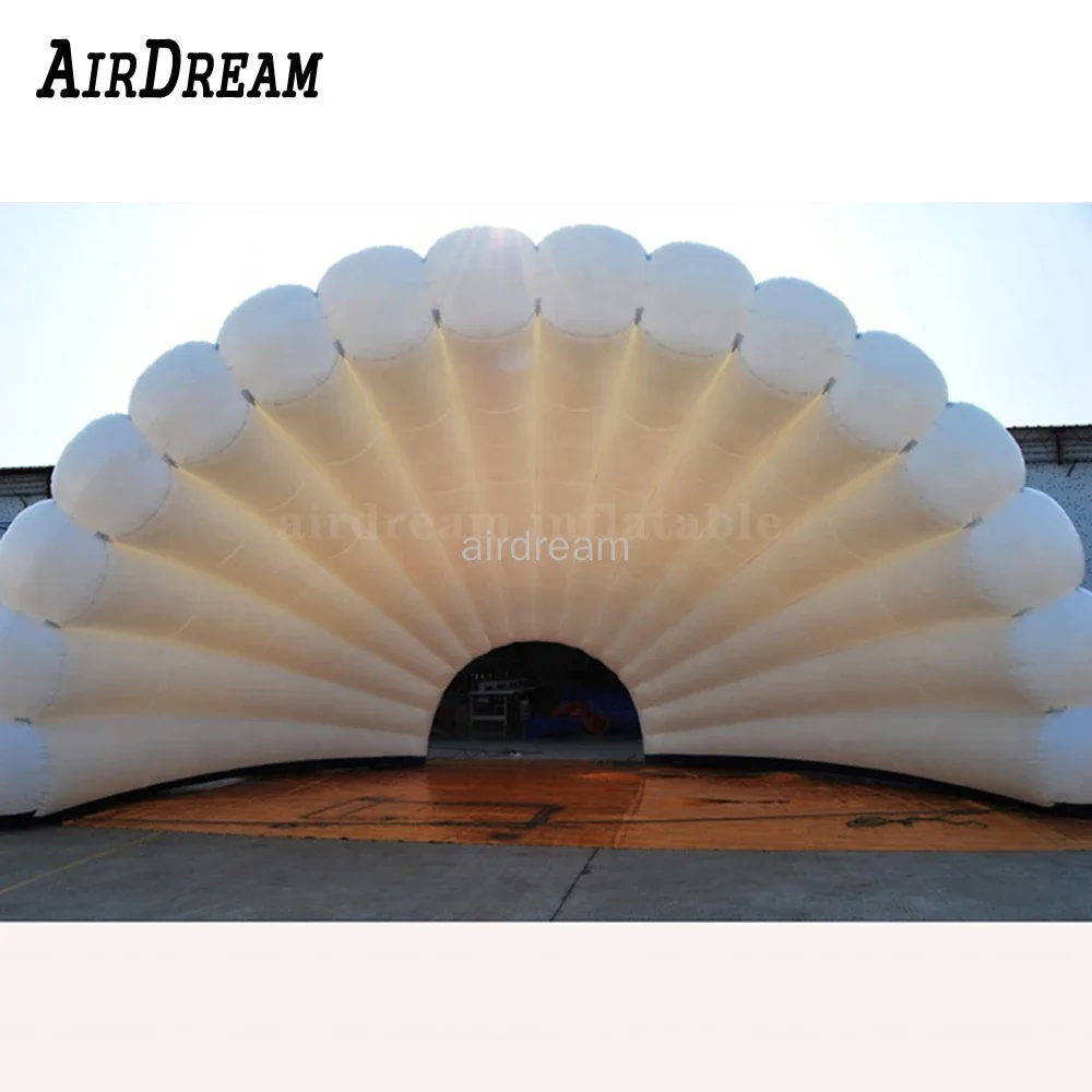 Attractive Commercial 5/6/8m wide inflatable shell stage tent igloo air Roof Sea Shell Tent dome cover tent for outdoor party