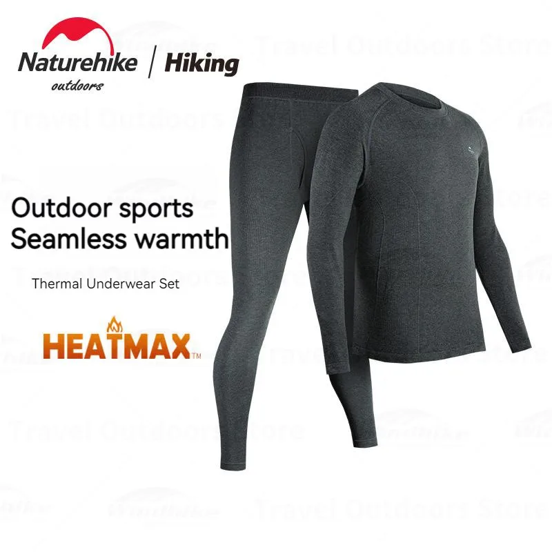 Naturehike-HeatMax Roupa Interior Térmica para Homens e Mulheres, Auto-Aquecimento, Fitness, Esqui, Função Esportiva, Trabalho de Escritório, Inverno