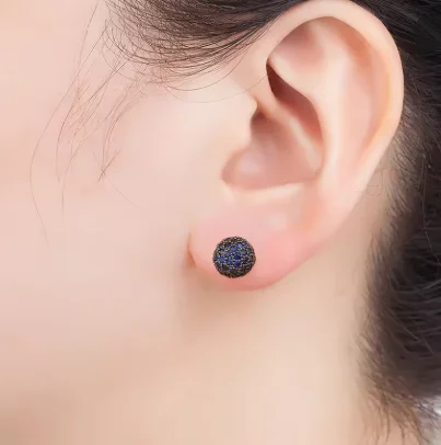SUNSLL Golden Color Copper Pins Multicolor Cubic Zirconia Stud Earrings For Women Party Fashion Jewelry Cobre CZ Brincos