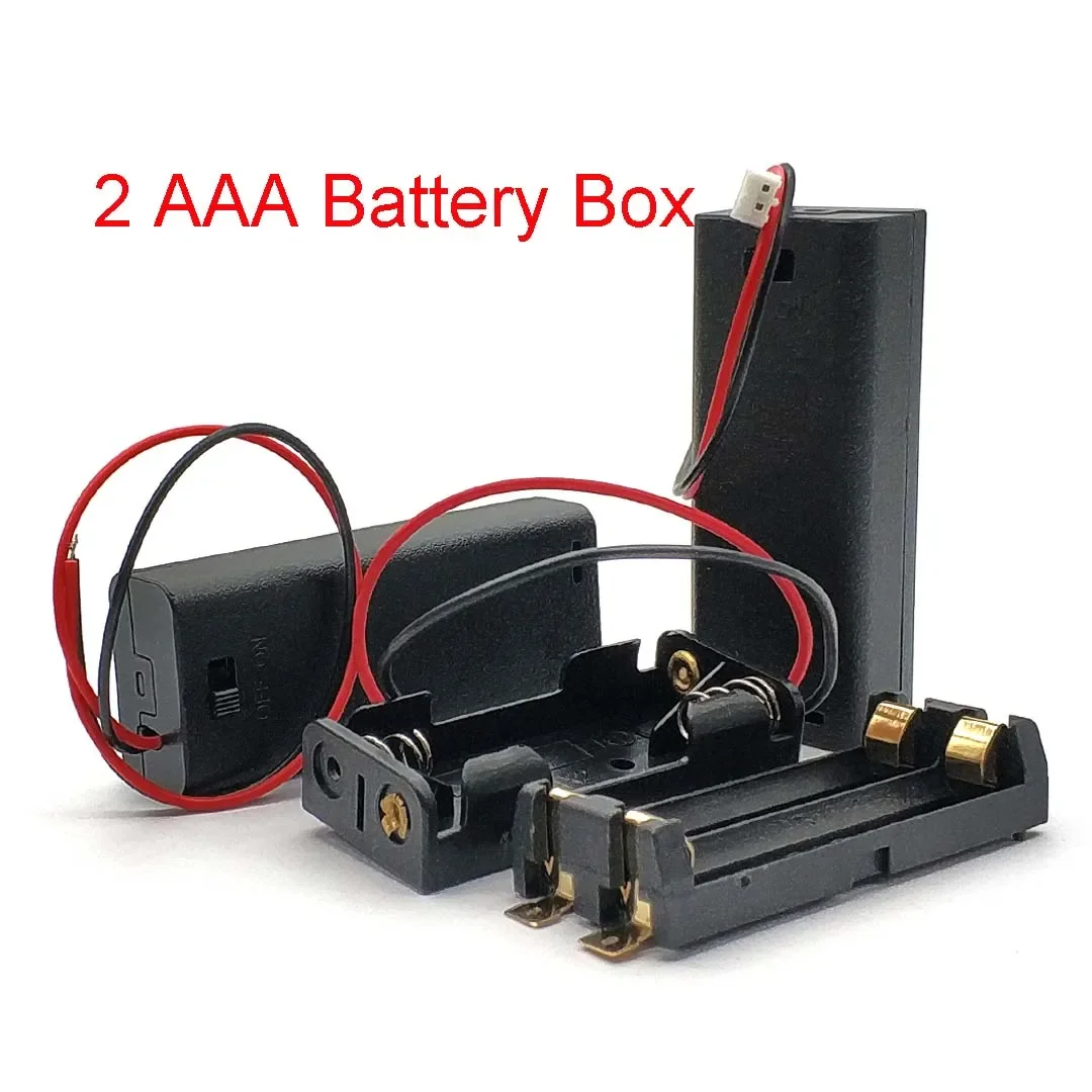 2 Slot AAA Battery Case Battery Box AAA Battery Holder with Leads with 2 AAA SMT THM Battery Box