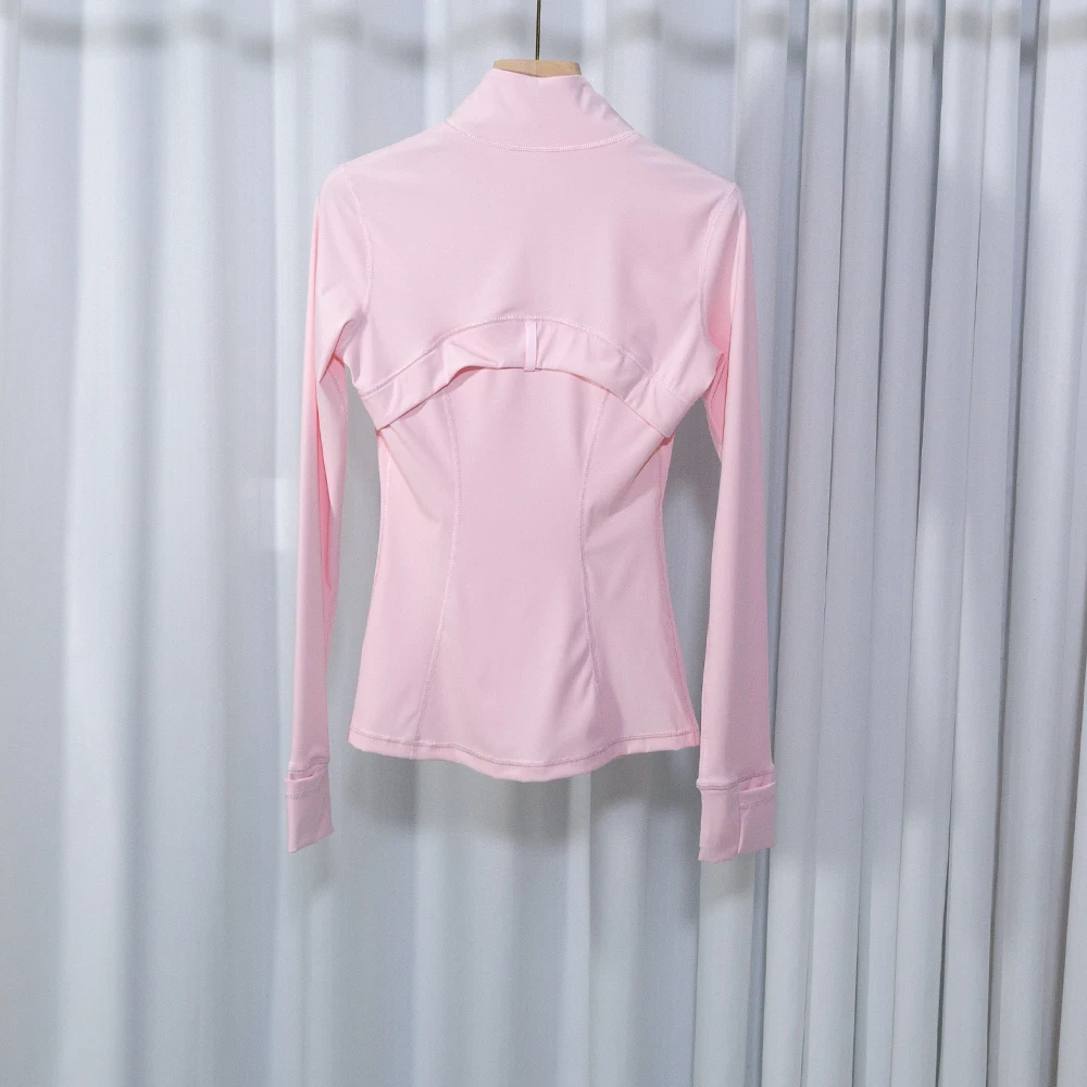 2026 Neue Yoga-Sportjacke mit Stehkragen, schmal geschnitten, schnelltrocknend, schweißableitend, Outdoor-Yoga-Jacke – Detail 7