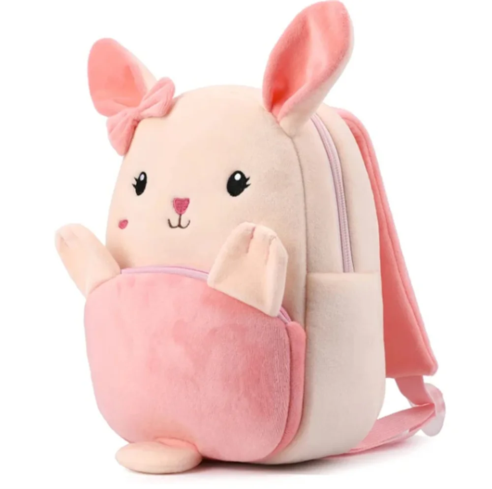 Kindergarten Personalized Name Kids Backpack Custom Cartoon Plush Schoolbag Lightweight Cute Children's Outdoor Mini Snackbags