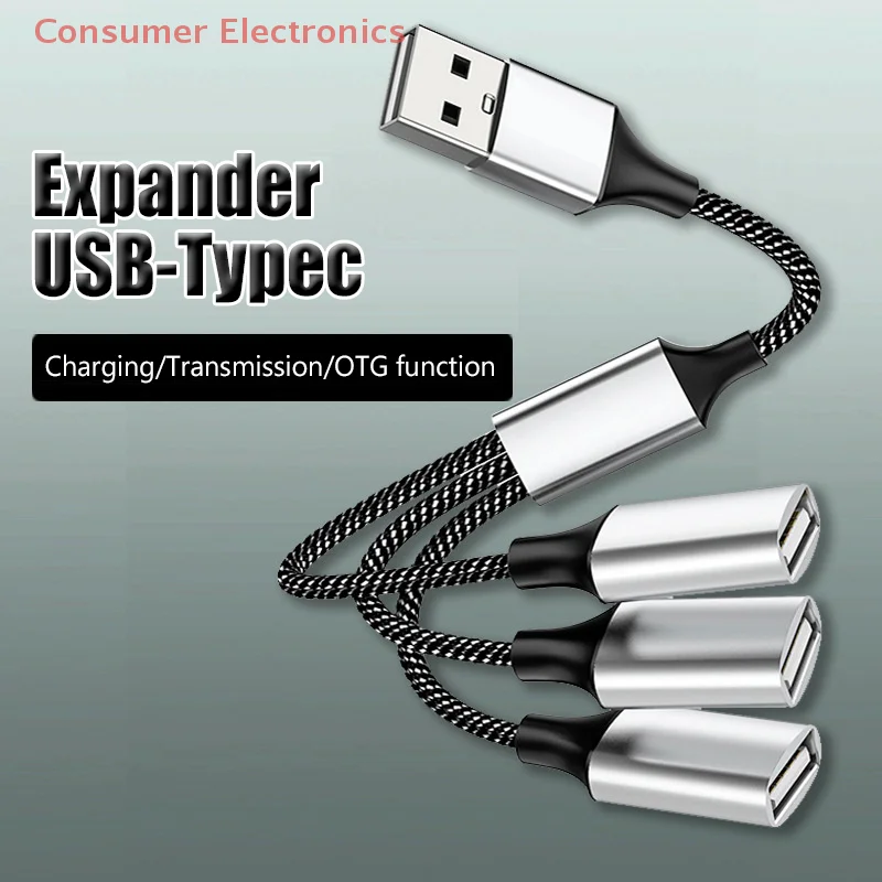 

Удлинители USB-концентратора 3-портовый концентратор типа C USB-разветвитель передачи данных Высокоскоростной адаптер OTG для компьютера Xiaomi Macbook Pro Air