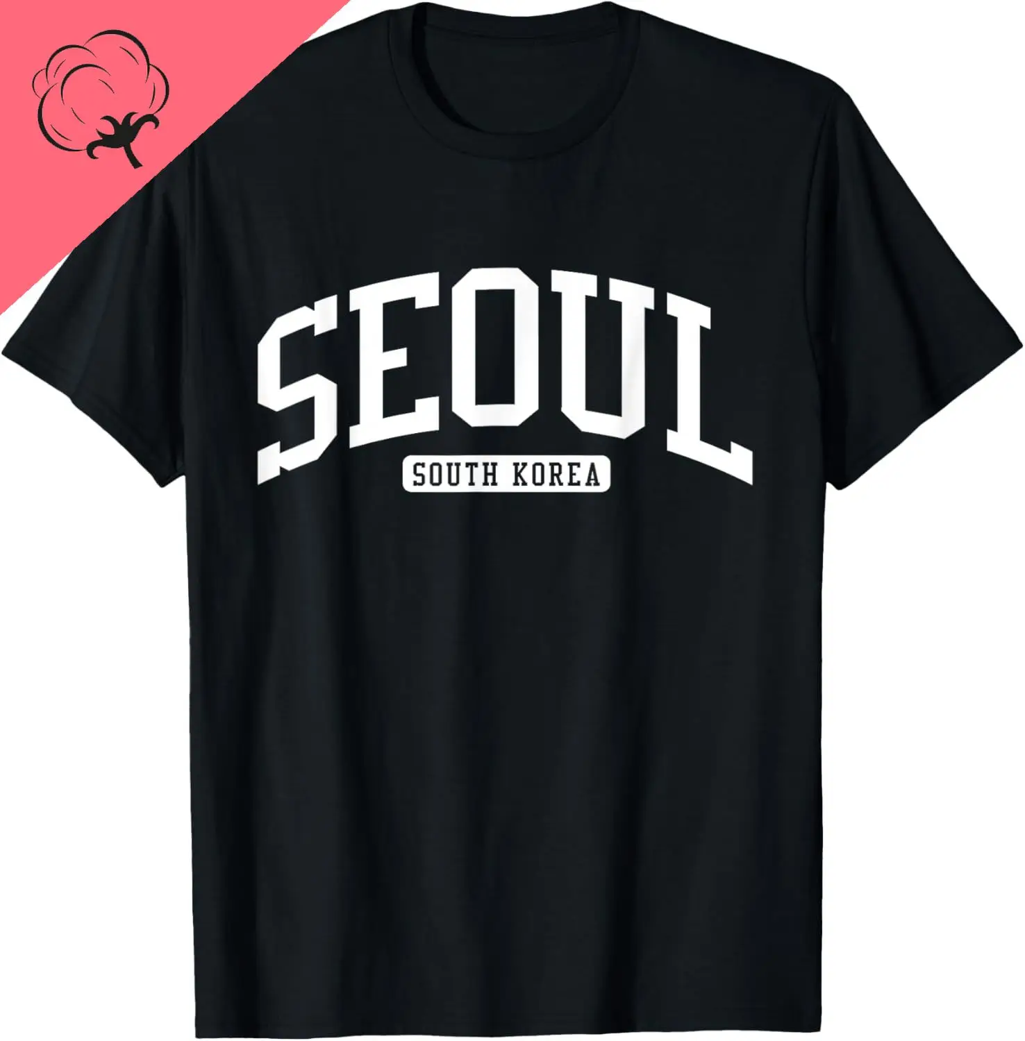 Seoul South Korea College University Style T-Shirt Cotton Unisex Summer Streetwear Tops Print on Demand Camiseta Hombre