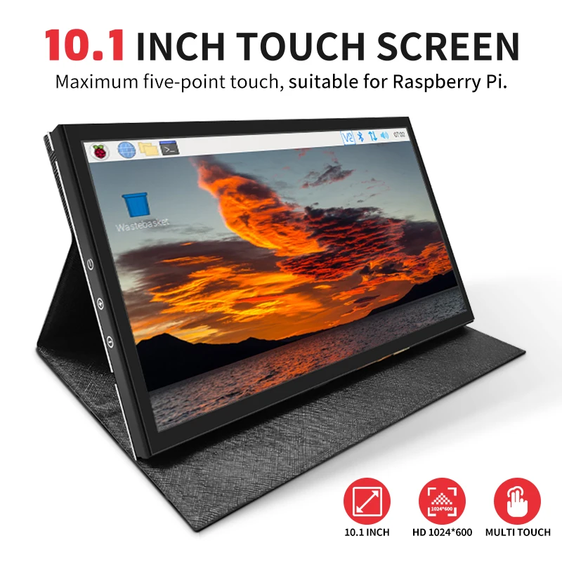 101-inch-ips-capacitive-touch-screen-1024-600-lcd-with-case-secondary-screen-for-pc-computer-raspberry-pi-orange-pi