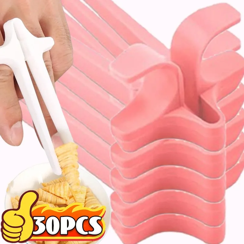 

Game Snack Clips Not Dirty Hand Chopsticks Holder Plastic Snack Food Finger Tongs Lazy Artifact Assistant Finger Chopsticks Tool