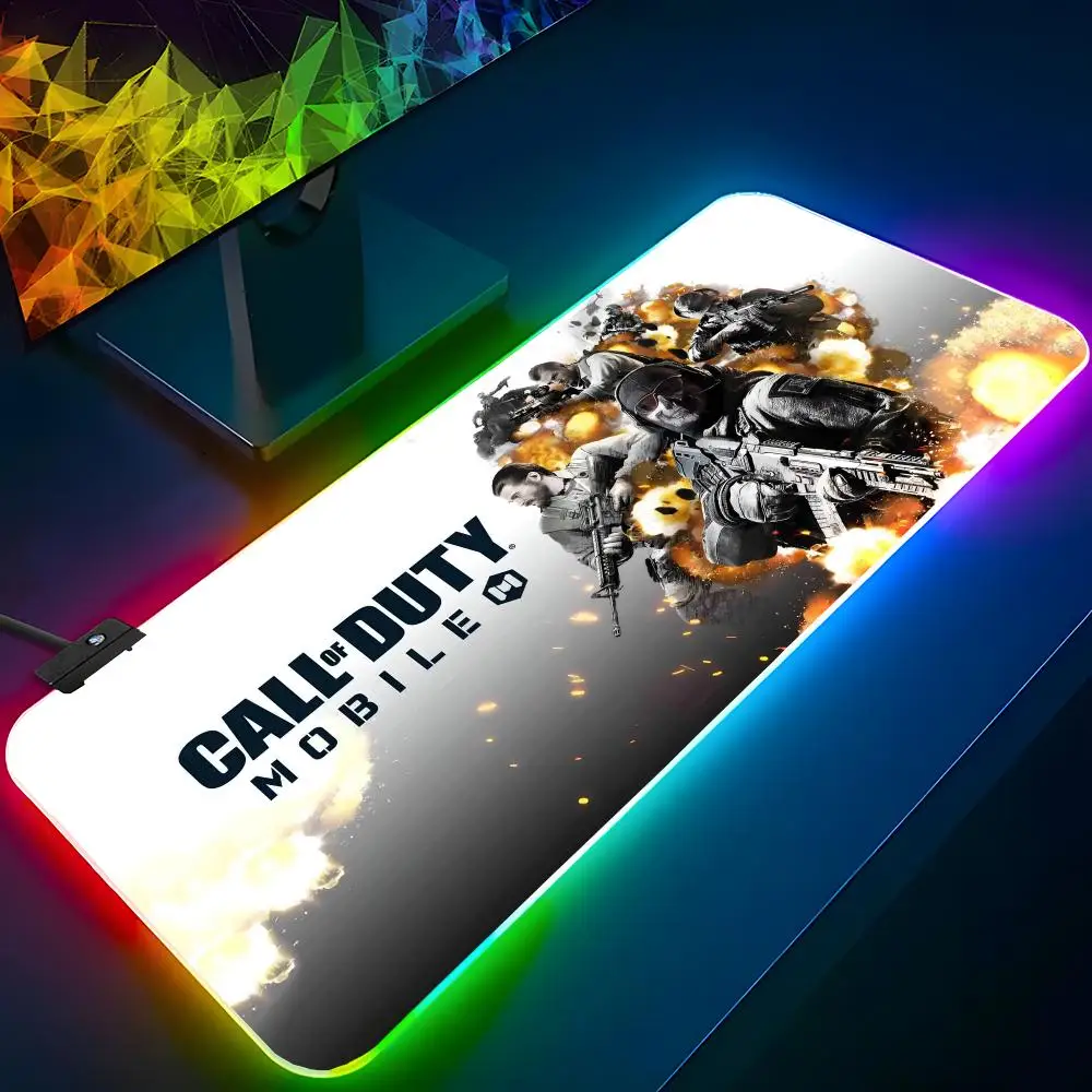 

Call Of Game Duty 2 Mouse Pad RGB Backlit Mouse Pad Laptop Mouse Pad Laptop Gamer Computer Desk Gaming Accessories