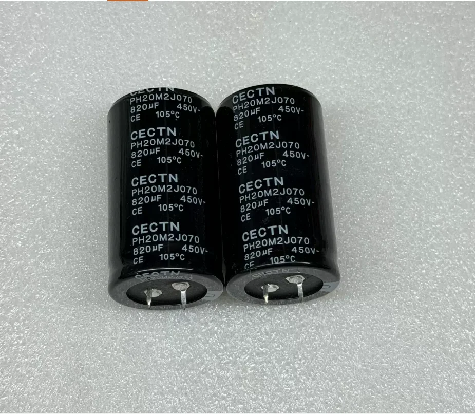 1pcs/lot 450V 820uf PE20M2J007 - Dimensions: 35*60mm - CE frequency converter electrolytic capacitor - 105℃ - Brand new